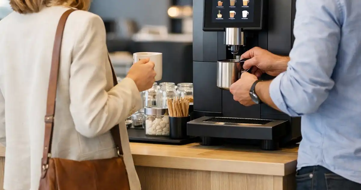 Sprekers voor Blue Monday 2026 bij Het Sprekersburo: koffie en inspiratie op kantoor.