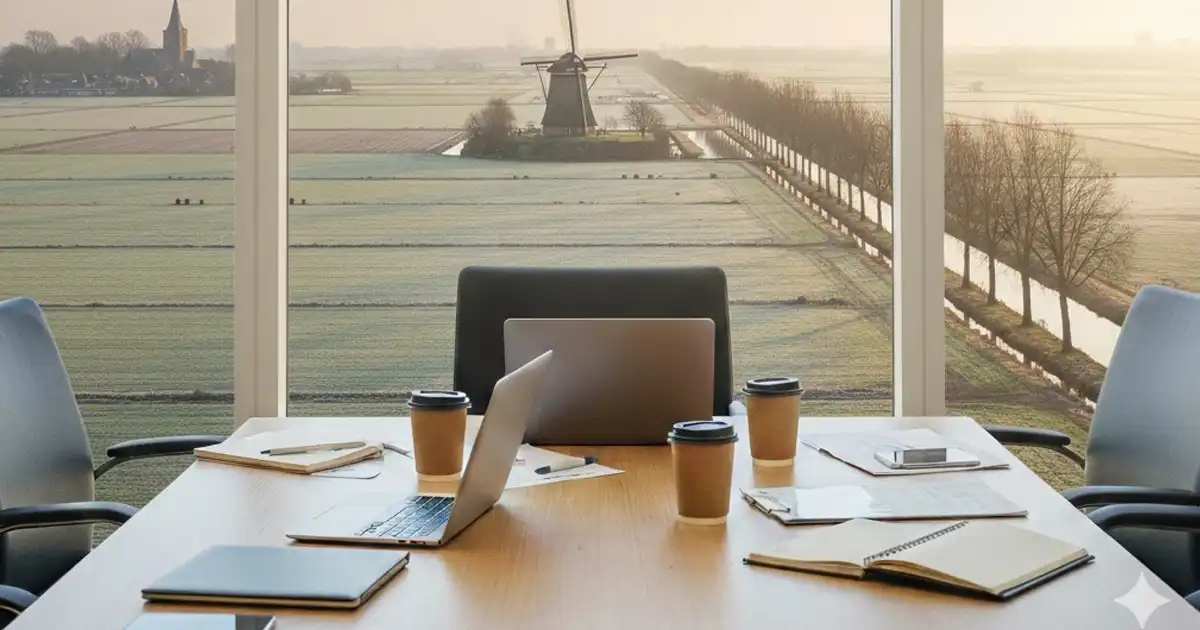 Leiderschapsteam overlegt over gezamenlijke bedrijfsdoelen en samenwerking