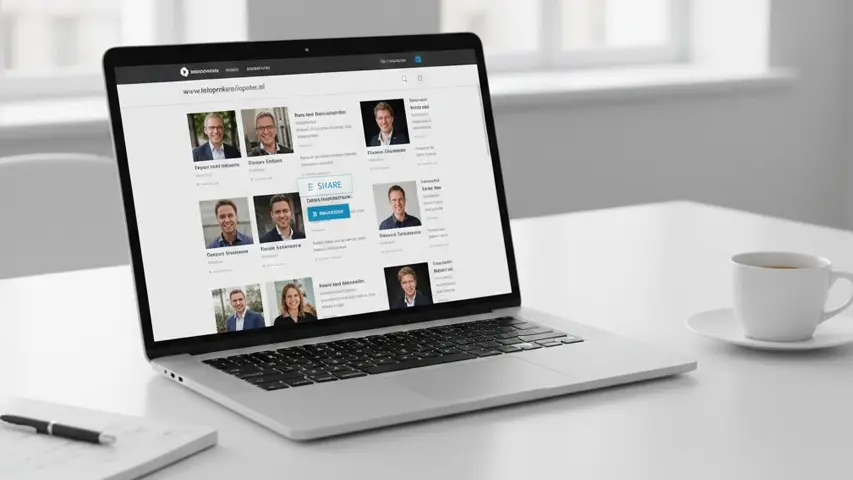 Online tool om een selectie van sprekers en dagvoorzitters te delen met collega's voor een event.